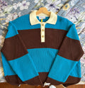 maglione polo a costine